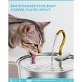thumbnail image 5 of FWMB Cat Water Fountain Stainless Steel, 108oz/3.2L Pet Water Dispenser Featuring Water LED Window and Ultra-Quiet Pump for Cats, Dogs and Multiple Pets, 5 of 9