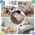thumbnail image 4 of Boho Bohemia Flower Rectangle Tablecloth 60"x120",Waterproof Polyester Rectangle Table Cloth, Wipeable Spillproof Polyester Tablecloth for Dining, Camping, Indoor and Outdoor, 4 of 6