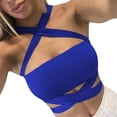 thumbnail image 1 of Fridja Womens Wild Style Off The Shoulder Crop Tops Sequins Strapless Bra Tank Vests, 1 of 8