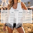 thumbnail image 3 of Women's Faux Suede Vest Open Front Sleeveless Long Fringe Hem Boho Beach Western Cowgirl Style Summer Festival Concert Casual Outwear Cardigan White, 3 of 7