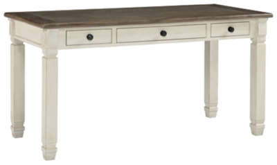 ashley white writing desk drawers