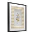 thumbnail image 2 of Stupell Industries Cottage Soft Gingham Flowers Black Framed Print Under Glass, 17 x 21, by Arlington Prints, 2 of 8