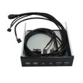 thumbnail image 4 of 2 Pcs Boîtier de Bureau Pc 5.25 Pouces Panneau avant Interne Hub USB 2 Ports USB 3.0 et 2 Ports USB 2.0.pa, 4 of 5