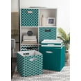 thumbnail image 6 of DII Hard Sided Collapsible Fabric Storage Container for Nursery, Offices, & Home Organization, Containers Are Made To Fit Standard Cube Organizers (11x11x11") - Honeycomb Teal, 6 of 11