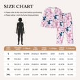 thumbnail image 4 of Pajama Sets for Women 2 Pcs, Abstract Pink Cute Poodle Dog Button Down Long Sleeve Sleepwear Lounge PJ Sets, 4 of 6