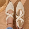 thumbnail image 2 of Domuza Mary Jane Shoes for Women Slip on Dressy Flats Shoes for Women 2026 Comfortable Non-Slip Flats for Casual Formal Work School Office Walking Beige 8.5（EU-41）, 2 of 4