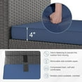 thumbnail image 7 of 8 Piece Patio Furniture Set with 42" Propane Gas Fire Pit Table with Coffee Table,Blue, 7 of 7