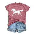 thumbnail image 4 of TSADFHJI Hauts de Vacances pour Femmes, T-Shirt d'Été Imprimé Confortable et à la Mode en Coton Coloré à Manches Courtes P, 4 of 4