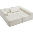 thumbnail image 4 of Canlux 4‑Piece Modular Sectional Sofa with Compressed Packaging, Configurable Living Room Couch, Convertible Sofa Bed, Sleeper Sofa,Space‑Saving Free‑Combination Sectional Seating, 4 of 10