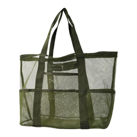 Extra Large Waterproof Meshes Hand Bag Shopping Bags For Family Beach Trip And Daily Use With Multiple Pockets