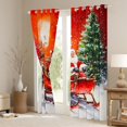thumbnail image 3 of jejeloiu Cute Santa Claus Curtains Pack of 2 (42x84 Each),Christmas Carriage Curtains Blackout,Christmas Reindeer Tree Bedroom Curtains For Child,Microfiber Bedroom Decor, 3 of 6
