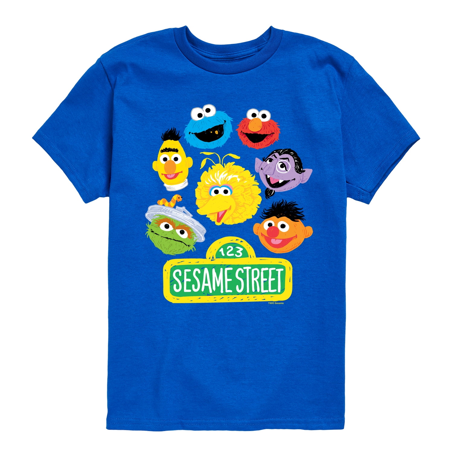 Sesame Street - Group Short Sleeve Graphic T-Shirt