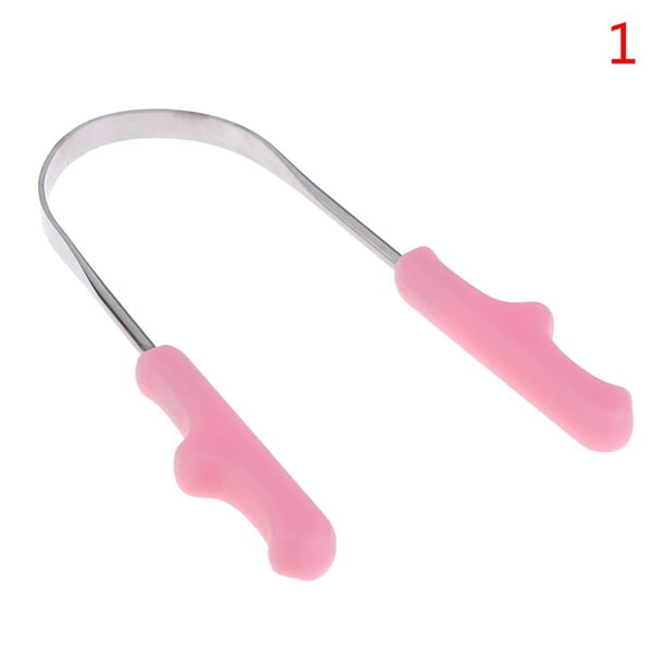 Raspador de lengua de acero inoxidable, cepillo de dientes recubierto de limpieza de aliento fresco de lengua de Metal, raspador de higiene bucal, herramientas de limpieza heqiyong CONDUJO