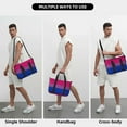 thumbnail image 6 of Travel Duffel Bag Bisexual Pride Flag Sports Tote Gym Bag Shoulder Weekender Overnight Bag For Women Men, 6 of 6