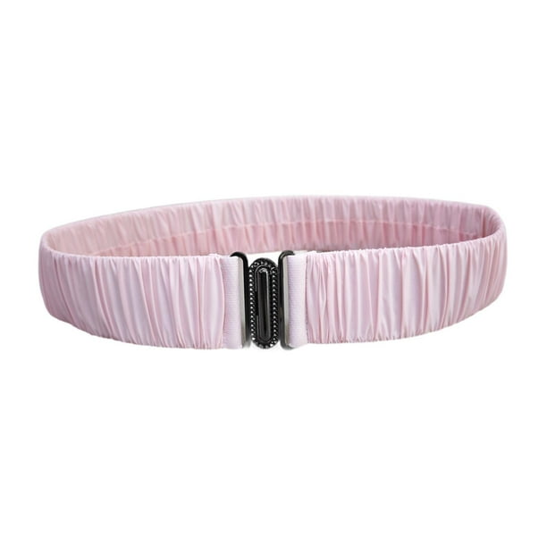 Cinturón elástico para mujer, accesorios de vestir, cinturón informal, corsé, banda para la cintura Rosa claro