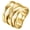 Gold, variant on Stainless Steel Wide Braided Statement Rings for Women Chunky Cocktail Twisted Band Jewelry Gift Gold Size 7