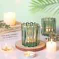thumbnail image 5 of 6 PCS Green Glass Votive Candle Holder - Tealight Candle Holder for Wedding Centerpieces & Dinner Party Decor, 5 of 6