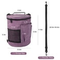thumbnail image 2 of TSV Knitting Bag, Large Capacity Yarn Storage Bag, Knitting Crochet Tote Bag, Portable Crochet Organizer for Crocheting Project, Store Skein Ball, Knitting Needle, Purple, 2 of 7