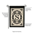 thumbnail image 3 of Evergreen Flag Cambridge Chic Letter S Monogram Applique Garden Flag - 12.5" Wide x 18" High, 3 of 5