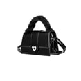 thumbnail image 3 of XOXO Women's Stella Fur Top Handle Crossbody Handbag Black, 3 of 4
