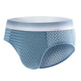 thumbnail image 1 of StSilkitty Men's Briefs Mid Rise Elastic Mesh Underwear Breathable Lightweight Soft Comfy No Ride-Up Underpants, 1 of 6