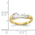 thumbnail image 2 of 10k Yellow Gold Polished and Rhodium Baby Ring Size 3.00 - .9 Grams, 2 of 2