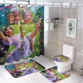 thumbnail image 1 of Isabella Encanto-theme 4-Piece Shower Curtain Set with Rugs, Waterproof Bathroom Decor Set Includes Bath Mat, U-Shaped Rug, Toilet Lid Cover and Curtain with Hooks, 1 of 6