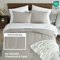 thumbnail image 2 of Swift Home 8PC Taupe Queen Bedding Set - Comforter, Sheets, Pillowcases, Bedskirt, Shams, 2 of 5