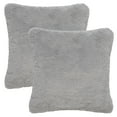 thumbnail image 2 of Safavieh Flayn 18" x 18" Contemporary Faux Fur Decorative Pillows, Gray (Set of 2), 2 of 6