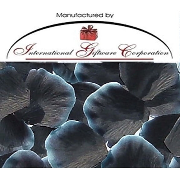 Black / White - Two Tone - 100 Silk Rose Petals Wedding Favors - Solid Colors - Wedding Reception and Party Supplies