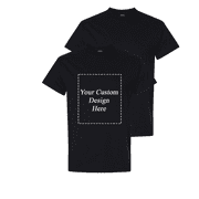 Gildan Custom T-Shirt, Personalized Logo, Text or Picture Tee for Business, Events or Gifts, Black Tee, S