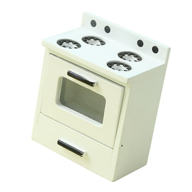 Cocina de muñecas, juego de cocina, escala 1:12, juguete interactivo de aprendizaje preescolar blanco