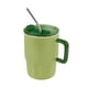 thumbnail image 2 of Paquete con 10 piezas de Taza de cerámica con tapa push y popote verde 12.5 x 13 x 8.9, 2 of 5