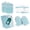 Aqua, variant on Casa Platino Oven Mitts & Pot Holders Set - 4 Pack, Heat Resistant Silicone Mini Mittens & Hot Pads for Baking, Grilling, BBQ, Microwave. Machine Washable - Beige