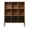 thumbnail image 3 of Librero Organizador 9 Cubos EKE – Madera Nogal Chocolate con 3 Puertas, Diseño Moderno Minimalista, 3 of 5