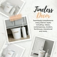 thumbnail image 4 of Autumn Alley Rustic Farmhouse White Bathroom Trash Can and Toilet Brush Set – Bathroom Accessories for Modern Farmhouse Charm, White Trash Can with Toilet Brush and Holder, 2 Gal. Capacity, 4 of 8