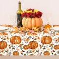 thumbnail image 4 of Fall Tablecloth Rectangle Autumn Floral Pumpkin Fabric Table Cloth Rustic Table Cover for Thanksgiving Farmhouse Picnic Home Kitchen Dining Table Decor, 60 x 102 Inch, 4 of 6