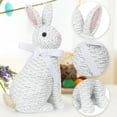 thumbnail image 1 of European Garden Style Resin Bow Rattan Sitting Rabbit Sculpture for Home and Childrens Room Easter Decoration Desktop Ornament, 1 of 6