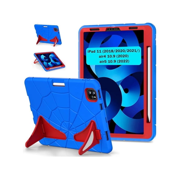 Shockproof Case for iPad Air 5th/4th Gen 10.9 inch 2022/2020, iPad Pro 11 inch 1st 2nd 3rd Gen 2018/2020/2021/2022, Heavy Duty Rugged Protective Cover for Kids Children with Stand, Pen Holder