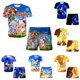 thumbnail image 2 of Sonic The Hedgehog Ropa de verano para niños y niñas, pijamas de 2 piezas/conjunto, traje de pantalones cortos de manga corta con estampado de Anime Harajuku para niños, 2 of 5