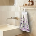 thumbnail image 3 of ZIATUBLE Floral Hanging Hand Towel Butterfly Hand Towels for Kitchen Soft Bathroom Hand Bath Towel Fast Drying Kitchen Hand Towels and Washcloths Elastic Dish Cloths Towel, 3 of 7