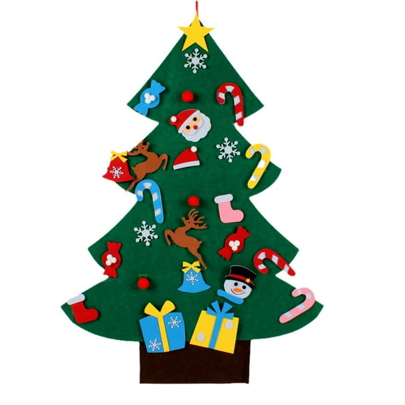 3 ft DIY Christmas Tree Set with 26 Detachable Ornaments for Kids Holiday Decorations
