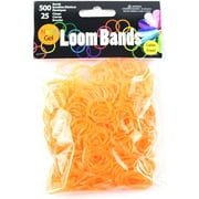 Touch of Nature Neon Gel Loom Bands, 500 Bands and 25 Plastic Clasps, Orange