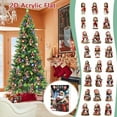 thumbnail image 5 of 2D Acrylic Ornament Set Christmas Countdown Calendar Double Sided Printed Holiday Decor for Tree Decorating Kids Favorite Toy Indoor Outdoor Use, 5 of 8