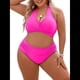 thumbnail image 1 of Traje de Baño de Dos Piezas con Control de Abdomen para Mujer, Bikini de Cintura Alta, 2025 Rosa Roja L, 1 of 8