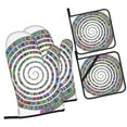 thumbnail image 1 of ZICANCN Oven Mitts and Pot Holders Sets,Vortex Spiral Circles Geometric Baking Sets Kitchen Heat Resistant 4 Pieces, 1 of 8
