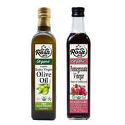 De La Rosa Organic Extra Virgin Olive Oil & Pomegranate Vinegar,Kosher for Passover,16.9 oz(2 Pack)