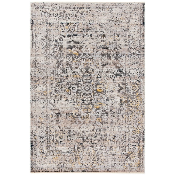 SAFAVIEH Mayflower Michayla Medallion Area Rug, Grey/Gold, 4'5" x 6'5"