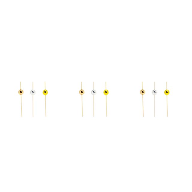 Cateissary 100 Uds. Brochetas desechables creativas fruta bambú aperitivo cóctel palillos de Buffet sándwich fiesta 12cm Tricolor Type1 NO1