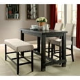 thumbnail image 3 of Furniture of America Freiden Rustic Counter Height Dining Table, Antique Black, 3 of 7
